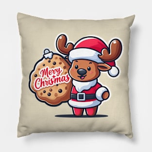 Merry Christmoose Moose Christmas 2024 Pillow