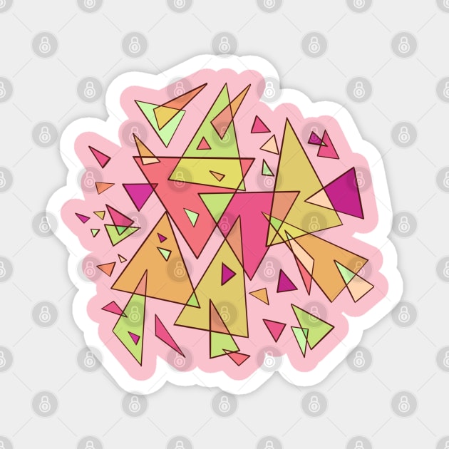 Triangle pink Magnet by D_S_998