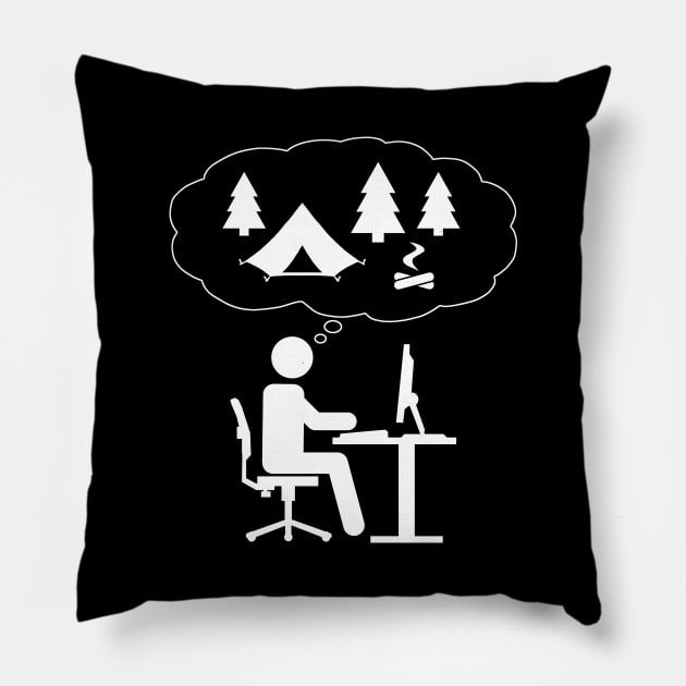 Office Dreamer - Camping Pillow by CCDesign