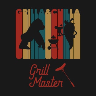 Grilla and Chilla BBQ Retro Vintage Grill Master T-Shirt