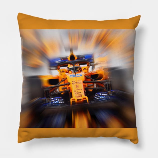 Sainz 55 Pillow by DeVerviers