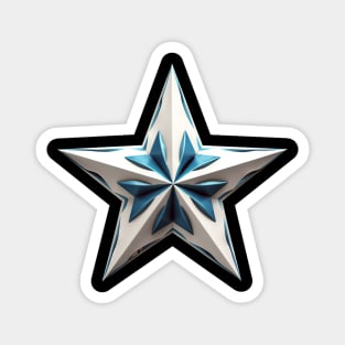 Blue and White Dallas Star Magnet