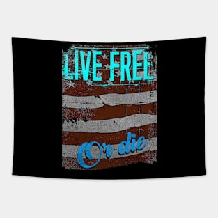 Live Free American Flag Tapestry