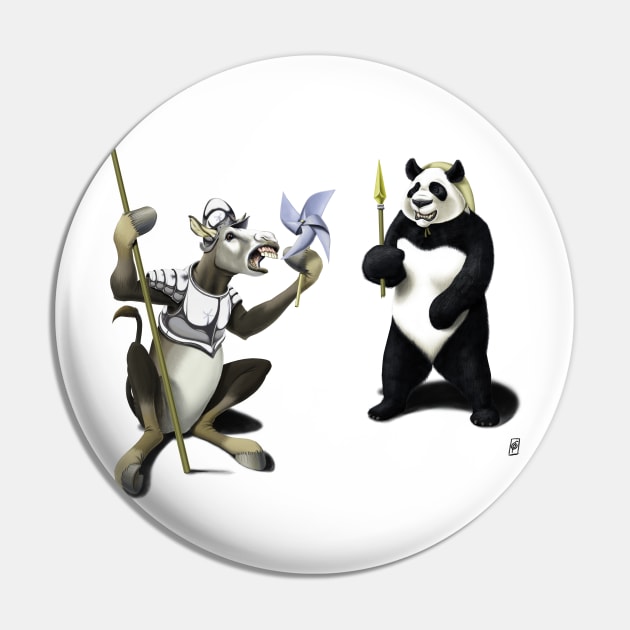 Donkey Xote and Sancho Panda Pin by RobArt