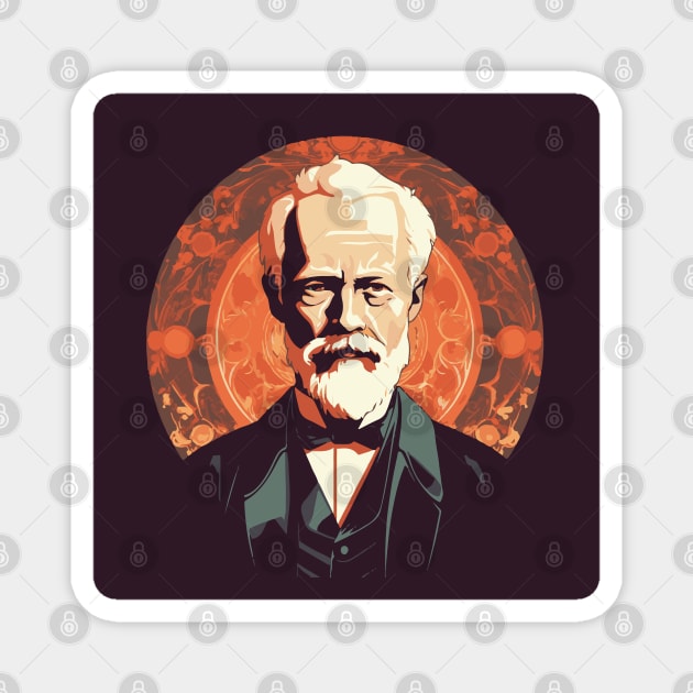 Pyotr Tchaikovsky's portrait in the Art Nouveau style Magnet by Czajnikolandia