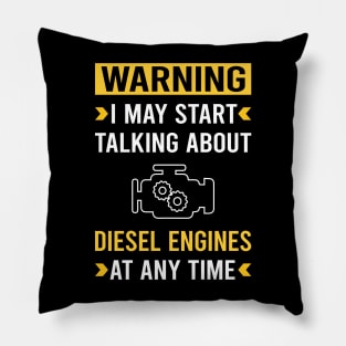 Warning Diesel Engine Pillow