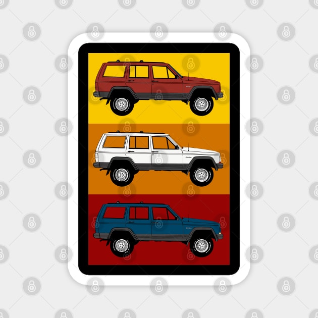 Jeep Cherokee Pop Art ~ Sedona palette Magnet by FanboyMuseum