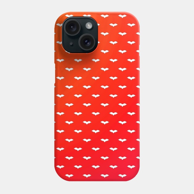 White Tiny Bats Red Phone Case by BlakCircleGirl