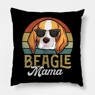 Retro Beagle Mama Women, Mothers Day Dog Mom Pillow