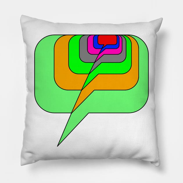 Multi Color Call-Out (MUGS,T-SHIRT, WALL ART, PILLOW) Pillow by OssiesArt