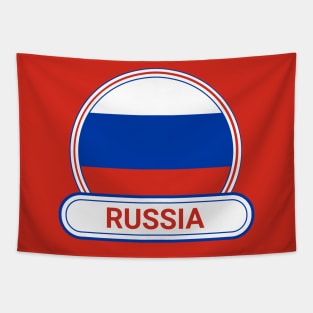 Russia Country Badge - Russia Flag Tapestry