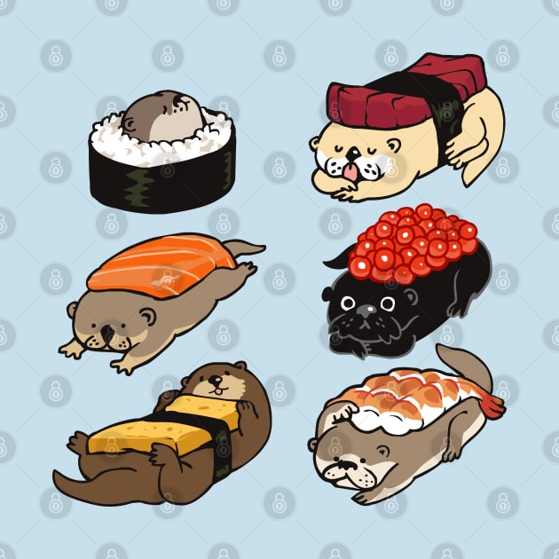 Sushi Otter by huebucket