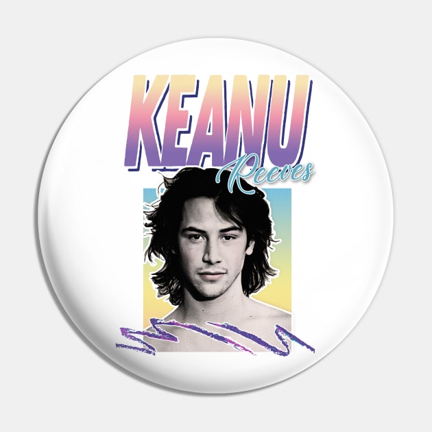 Keanu Reeves 90s Styled Aesthetic Design Pin by DankFutura