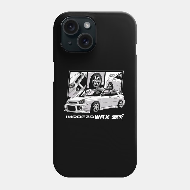 Impreza WRX STI Bugeye, JDM Phone Case by T-JD
