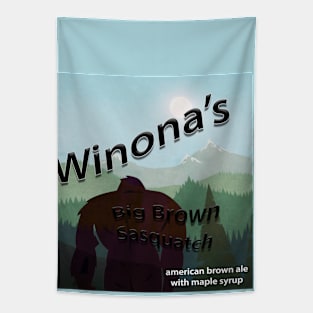 Winona's Big Brown Sasquatch Tapestry