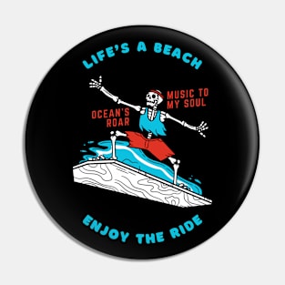 Surfing Surfer Surf Enjoy the ride Pin