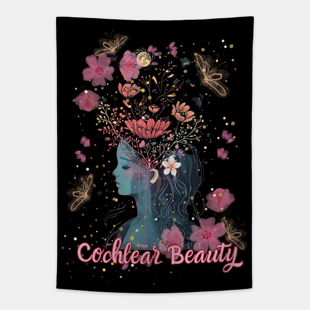 Cochlear Beauty | Cochlear Implant | Deaf Tapestry by RusticWildflowers