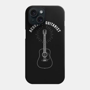 Acoustic Guitarist Acoustic Guitar Outline Phone Case