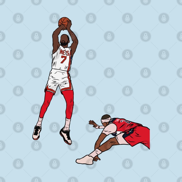 Kevin Durant Crosses Over Daniel Gafford by rattraptees