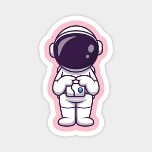 Astronaut Confused Cartoon Magnet