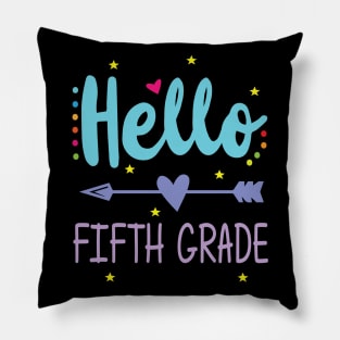 Heart Arrow Teacher Student Back To School Hello Fifth Grade Pillow