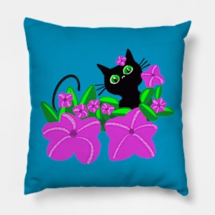 Garden Kitty Pillow