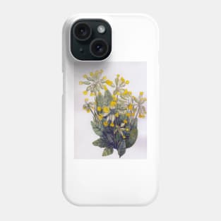 Cowslips watercolour painting Phone Case