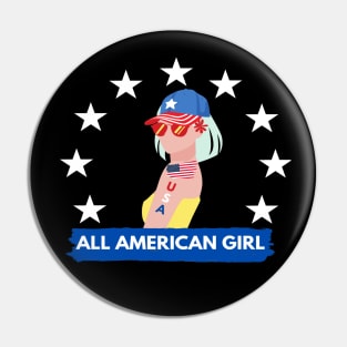 All American Girl Pin