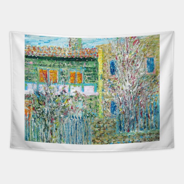 HOUSE ON THE STREET Tapestry by lautir