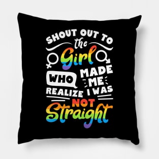Shout Out To The Girl Lesbian Pride Lgbt Gay Flag Pillow