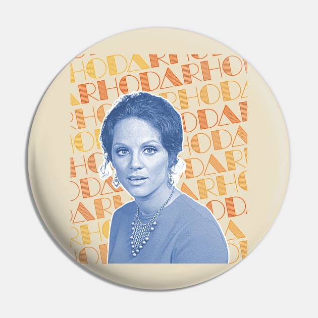 Rhoda // Retro 70s TV Sitcom FanArt Design Pin by darklordpug