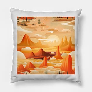 Fantasy Landscapes Desert Pattern 2 Pillow