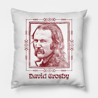 David Crosby //  Retro Faded Style Fan Design Pillow