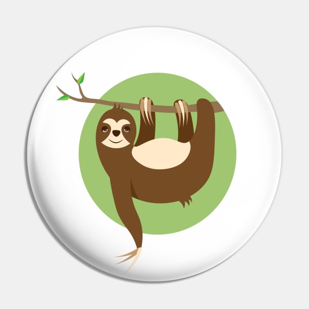 Cute sloth on green background Pin by Eshka