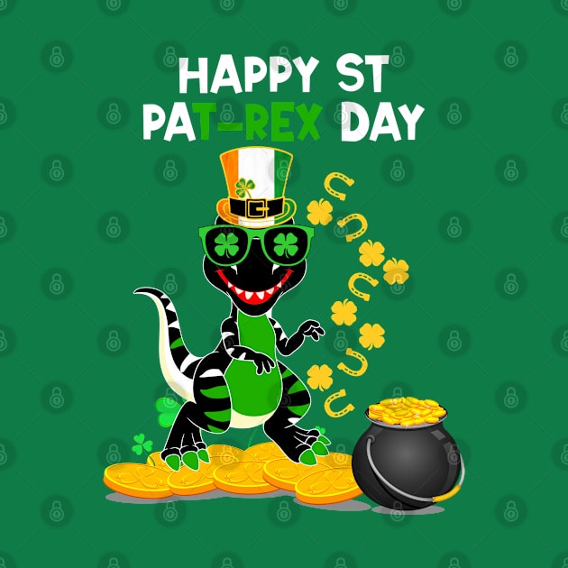 happy st pat rex day Dinosaur by A Zee Marketing