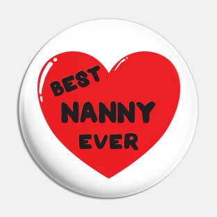 Best Nanny Ever doodle hand drawn design Pin