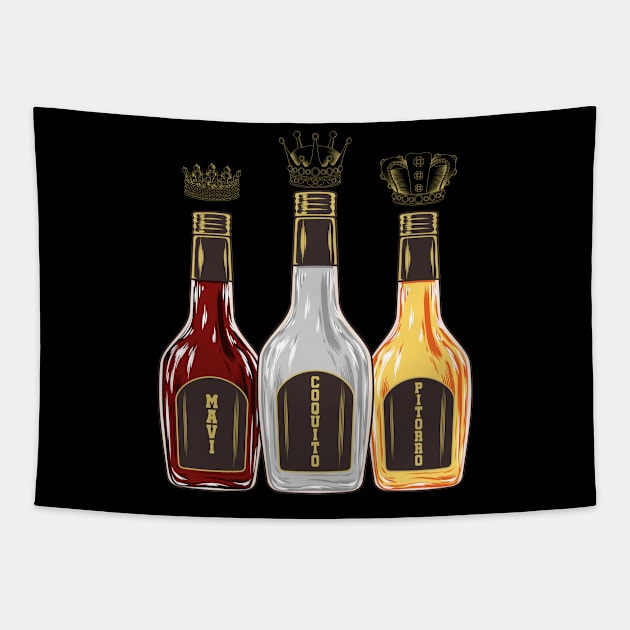 Los 3 Reyes - Mavi Coquito Pitorro Puerto Rican Christmas Boricua Puerto Rico Tapestry by PuertoRicoShirts