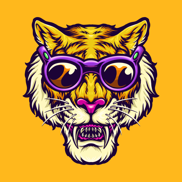 Cool Tiger with Summer Vibes by SLAG_Creative