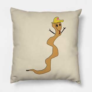 Brown Snake with little arms Pillow