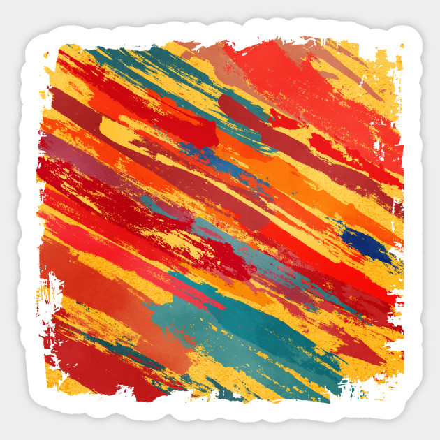 Acrylic Palette Knife Painting Acrylic Sticker Teepublic