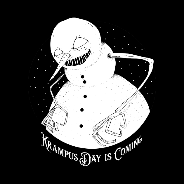 Krampus Day Creepy Snowman by letnothingstopyou