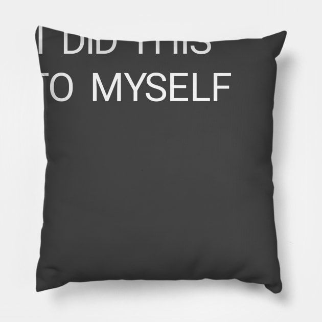 I did this to myself Pillow by unfriended