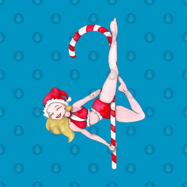 Mrs Claus pole dancing by LaBellaCiambella