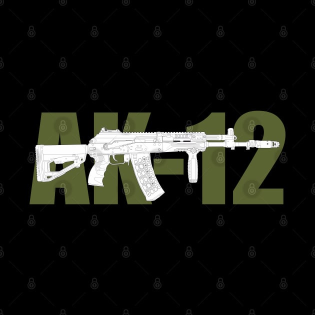 AK-12 (Kalashnikov assault rifle) white version by FAawRay