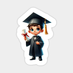 Cute Boy Graduation Magnet