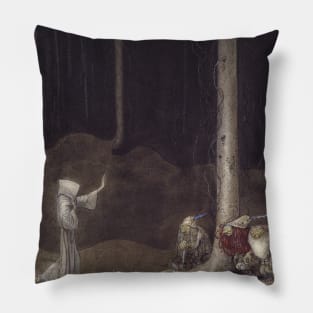 Brother St Martin and the Three Trolls by John Bauer Pillow