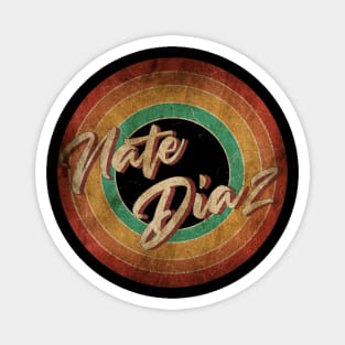 Nate Diaz -Vintage Circle Art Magnet