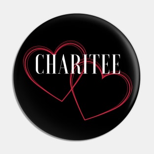 Charitee Black Heart Pin