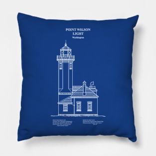 Point Wilson Light Lighthouse - Washington - ADpng Pillow