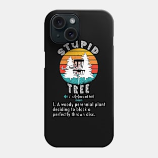 Vintage Stupid Tree Disc Golf Phone Case